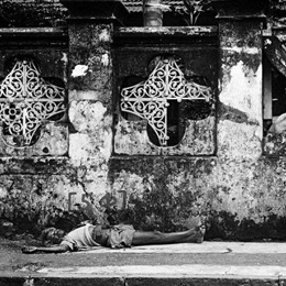 Drunks on a Pavement, Bombay                                                                                                                                                                            