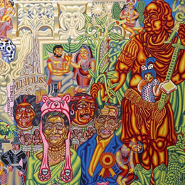 Exhibition of Kalighat painting in Victoria Memorial Hall - Close up                                                                                                                                    