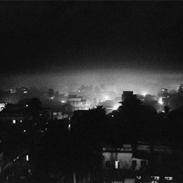 Calcutta night from iron side road, Calcutta                                                                                                                                                            