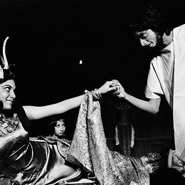 Mira Nair and Shashi Tharoor as Anthony and Cleopatra, with Susan Vishwanadhan in the background, New Delhi                                                                                             