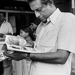 Satyajit Ray at Haji Ali,Bombay                                                                                                                                                                         