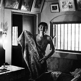 Victor Banerjee in his dressing room, Calcutta                                                                                                                                                          