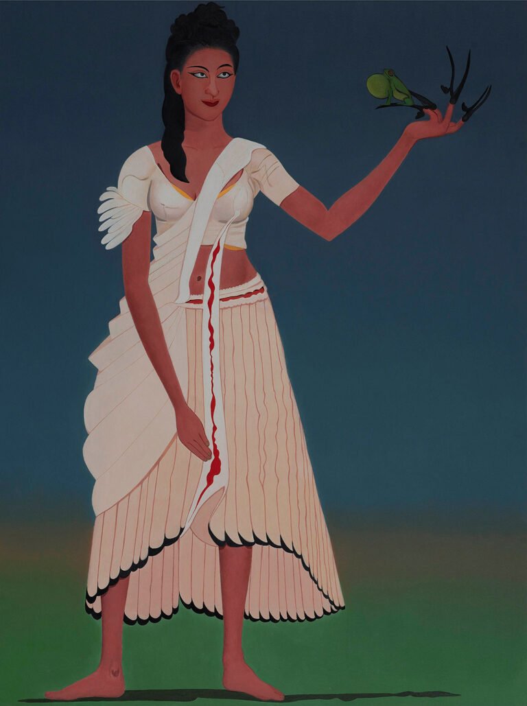 Surendran Nair | Sacred Ibis | 2023 | Oil on canvas | 48 x 36 Inches