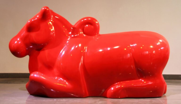 H. G. Arunkumar | Maha-Nandi | 2012 | Painted fiberglass (Ed: 2|3+1AP) | 80 (l)x 42(h) x 29(w) Inches