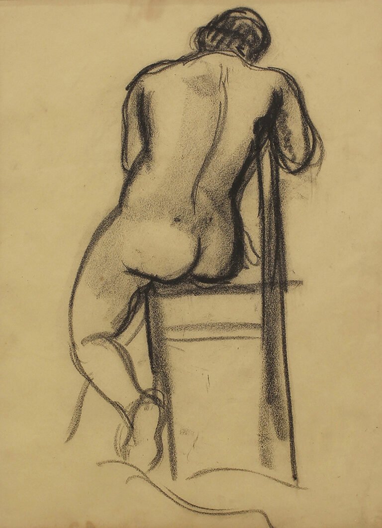 Amrita Sher-Gil | Untitled | 1930 | Charcoal drawing on paper | 13.25 X 10 Inches