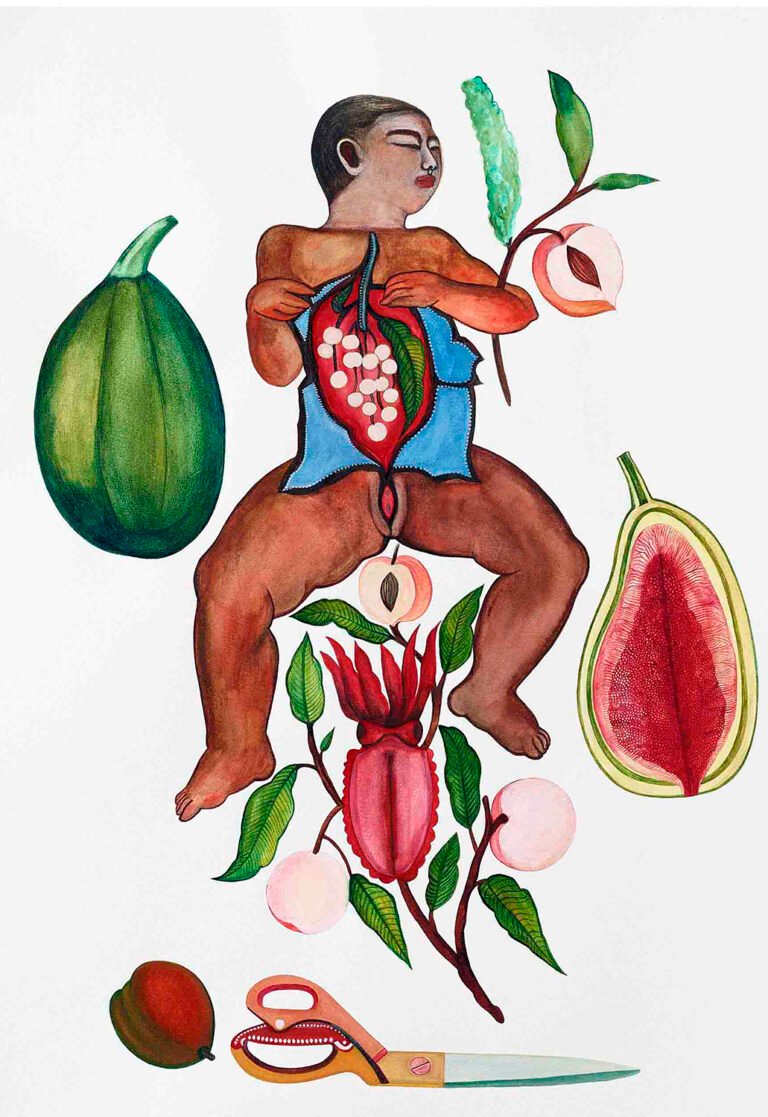 Rekha Rodwittiya | Rekha@Sixty – Transient worlds of belonging | 2018 | Watercolour on paper | 30 x 22 inches