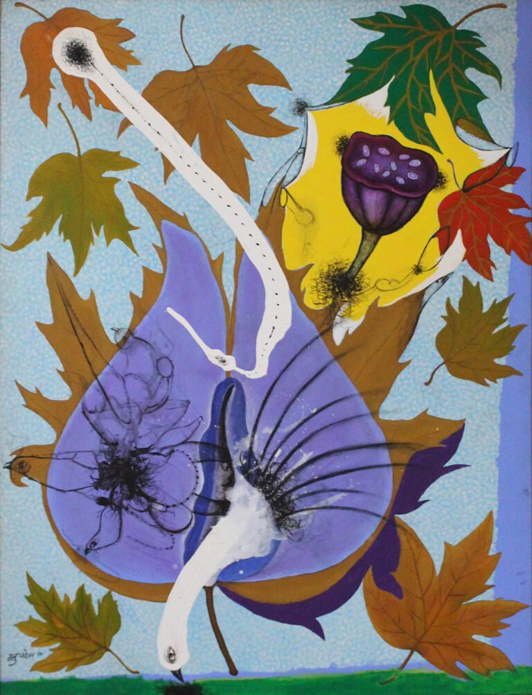 Manu Parekh | Dry Leaves Of Chinar | 2010 | Acrylic On Canvas | 48 x 36 Inches