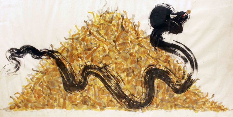 N.S Harsha | Untitled | 2008 | Watercolour on handmade paper | 26 x 50 Inches