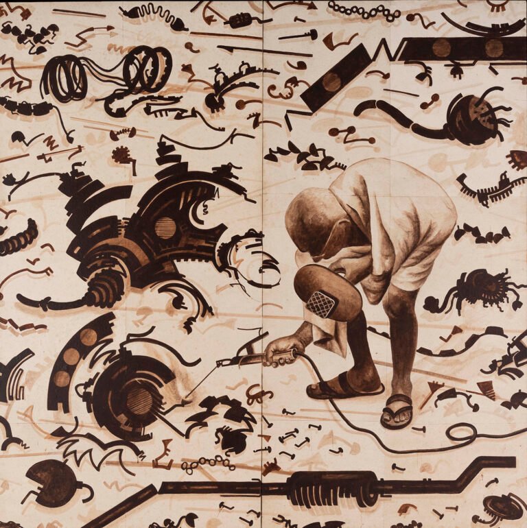 Veer Munshi | Patent Welder | 2010 | Acrylic on canvas | 72 x 72 Inches