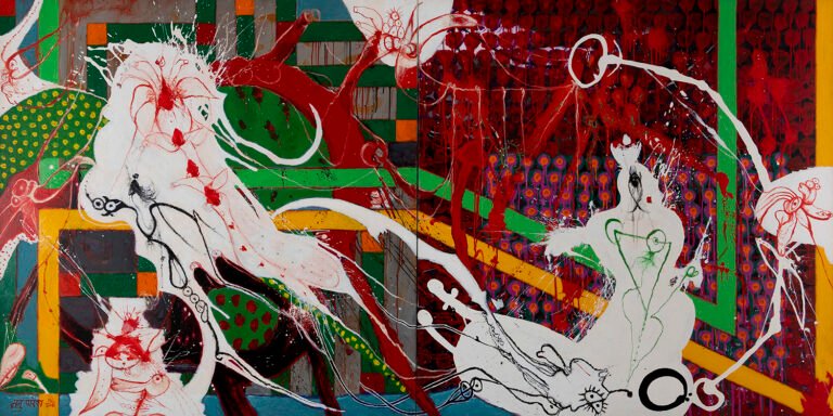 Manu Parekh | Untitled | 2008 | Acrylic On Canvas. Diptych | 60 x 120 Inches