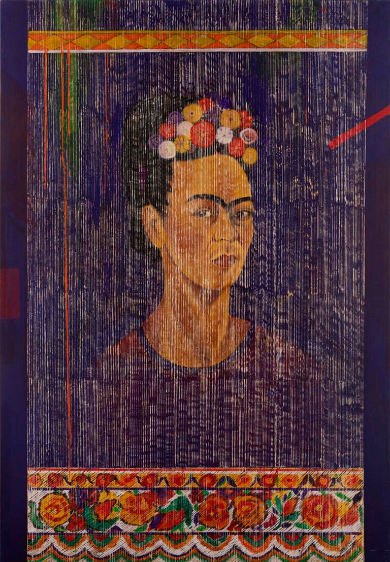 Veer Munshi | Frida | 2007 | Acrylic & oil on paper | 66.5 x 47.5 Inches