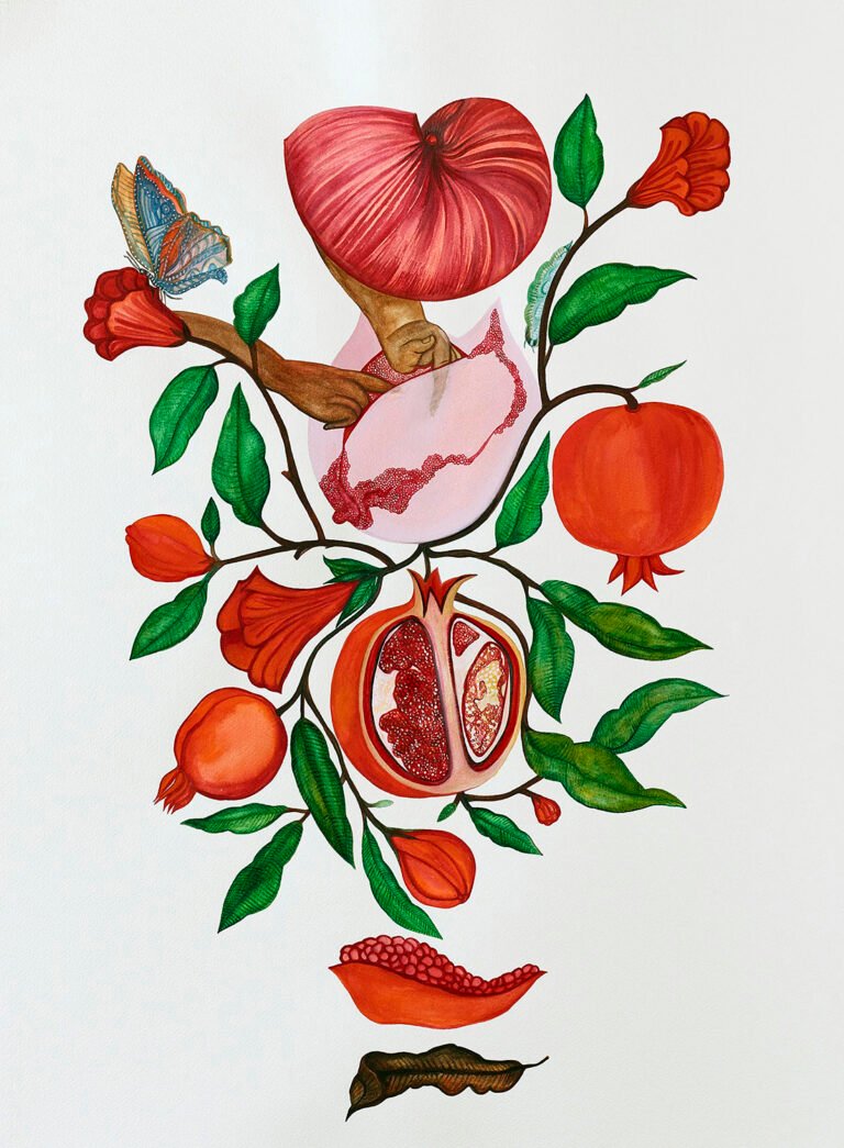 Rekha Rodwittiya | Rekha@Sixty – Transient worlds of belonging | 2018 | Watercolour on paper | 30 x 22 Inches