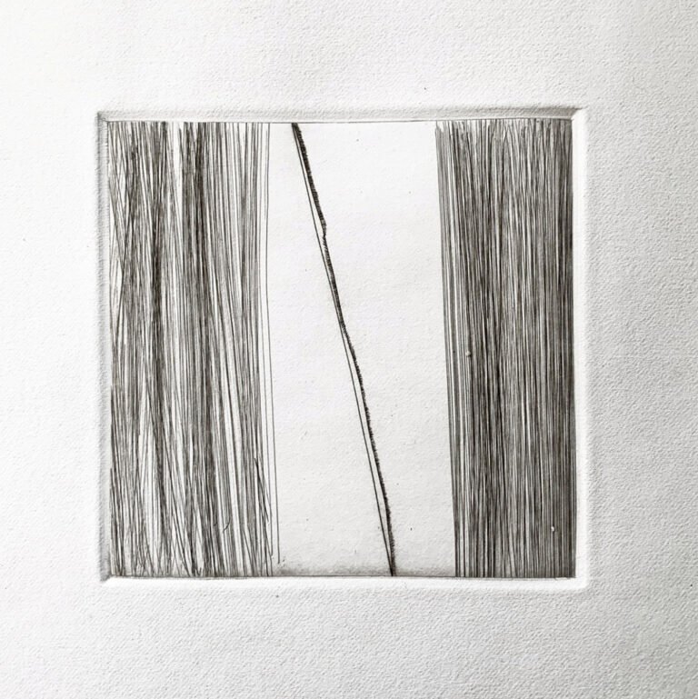 Ratna Gupta | Cut | 2019 | Dry point on somerset paper (2 Editions + 1AP) | 6.5 x 6.5 Inches