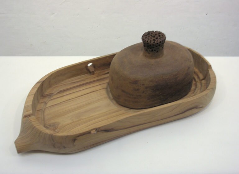 Sojwal Samant | Soapdish | 2005 | Wood & ceramic | 10H x 22W x 8D Inches