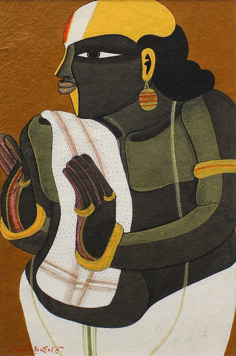 Thota Vaikuntam | Untitled | Acrylic & oil on canvas board | 15 x 10 Inches