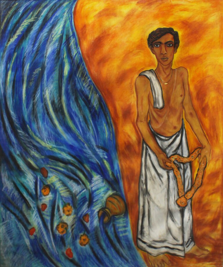 Rekha Rodwittiya | The virginal idealist | 1988 | Watercolour & pastel on paper | 72 x 60 Inches