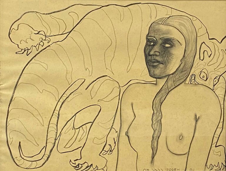 Jogen Chowdhury | Untitled | 1991 | Charcoal on paper | 21.5 x 29.5 Inches