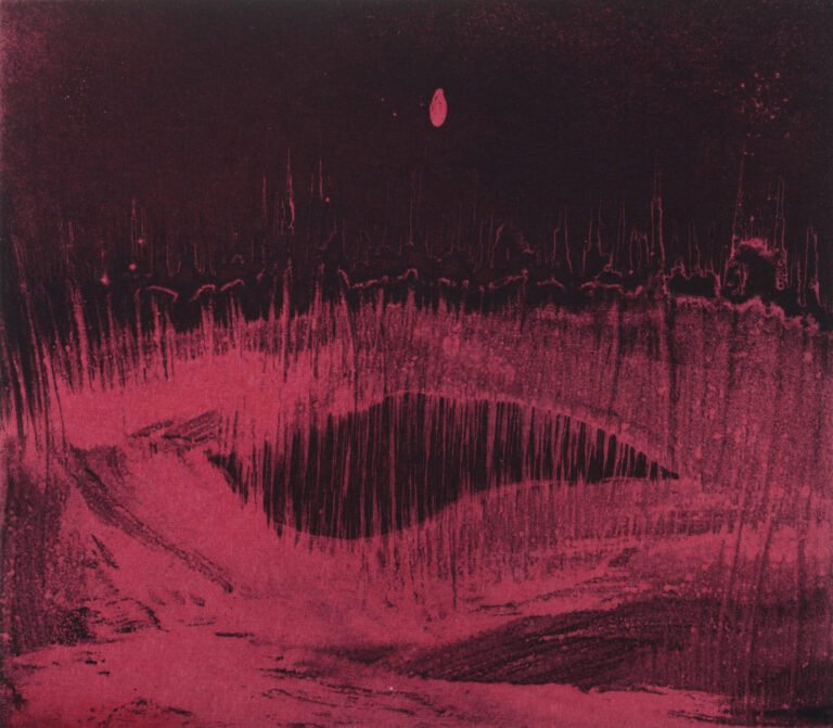 Anish Kapoor | Blackness From Her Womb 7 | 2001 | White background aquatints, from the portfolio of 13, on Fabriano Tiepolo and Gampi paper. Edition of 30 + AP | 17 x 15 Inches