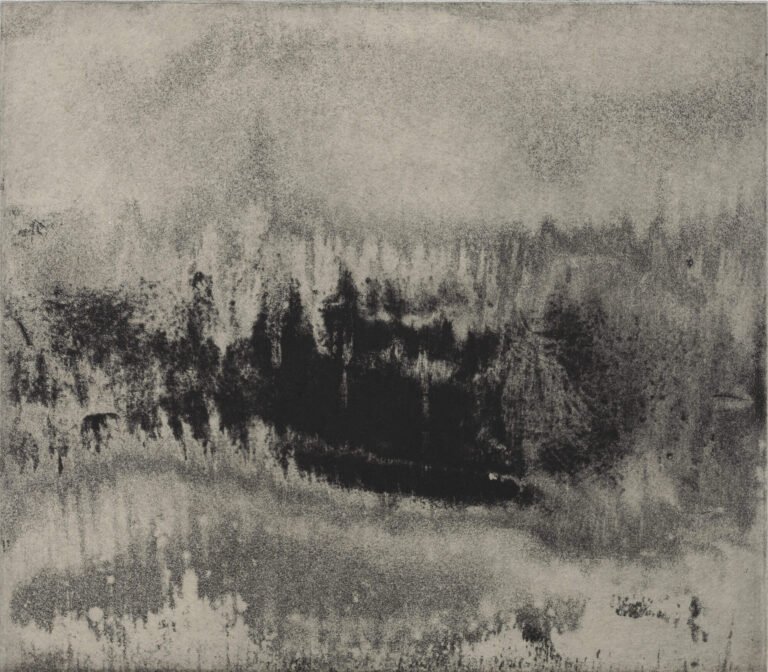 Anish Kapoor | Blackness From Her Womb 5 | 2001 | White background aquatints, from the portfolio of 13, on Fabriano Tiepolo and Gampi paper. Edition of 30 + AP | 17 x 15 Inches