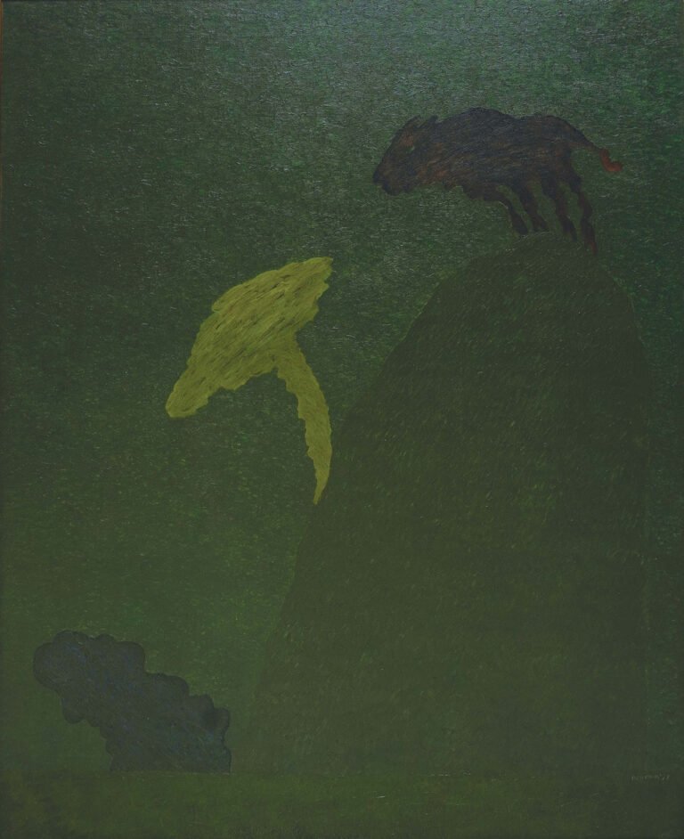 Amitava Das | The Green Tree | 1977 | Oil on canvas | 44 x 36.5 Inches