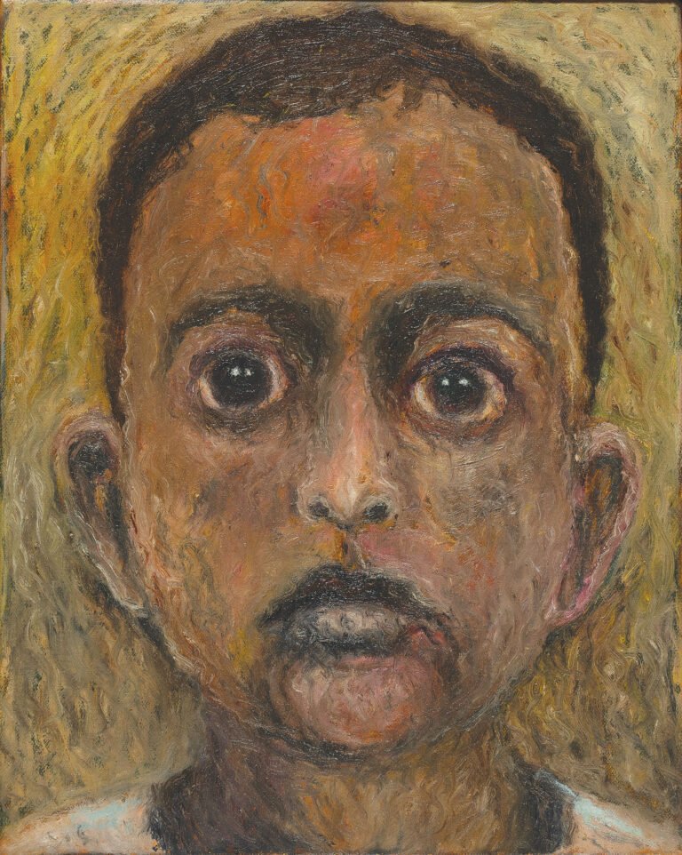 Alok Bal | A Boy In Gaza | 2023 | Oil on canvas | 16 x 12 Inches