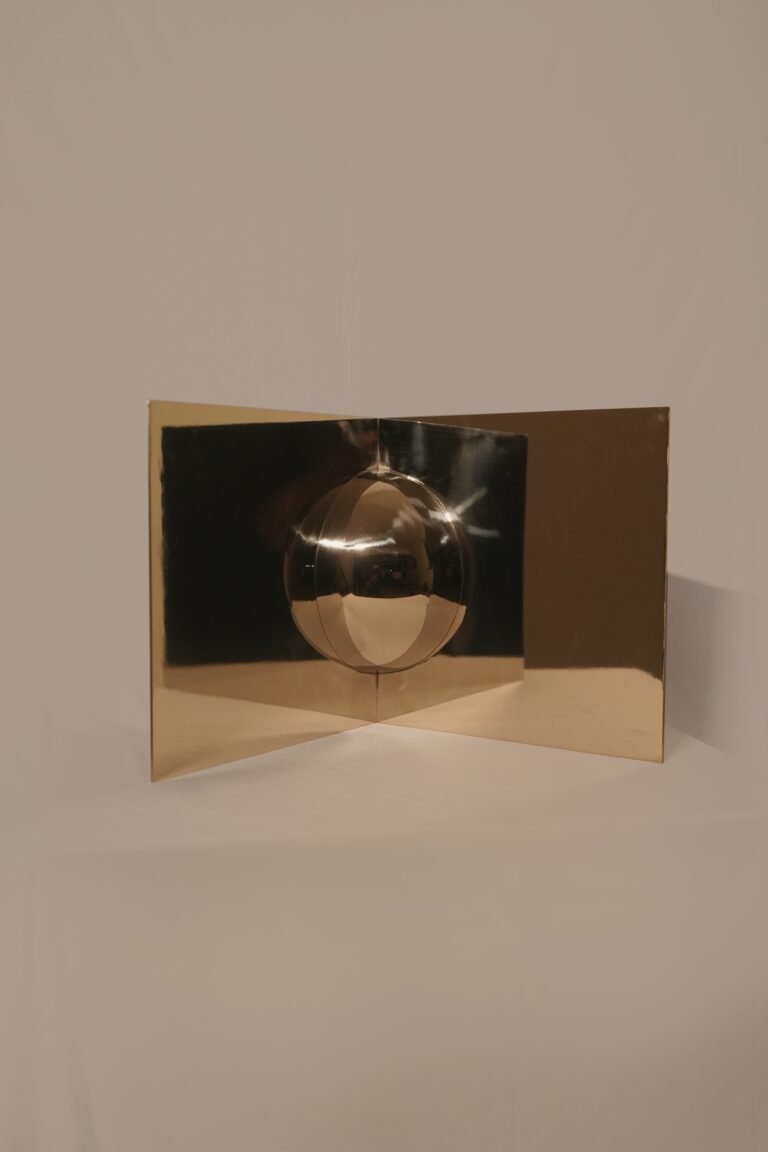 Teja Gavankar | Corner I | 2025 | Stainless steel sheet with PU coating | 12(H) x 12(W) x 12(D) Inches