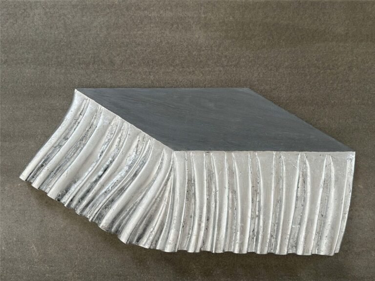 Teja Gavankar | Room IV | 2025 | Teak wood, paint and silver foil | 10(H) x 21(W) x 1.5(D) Inches