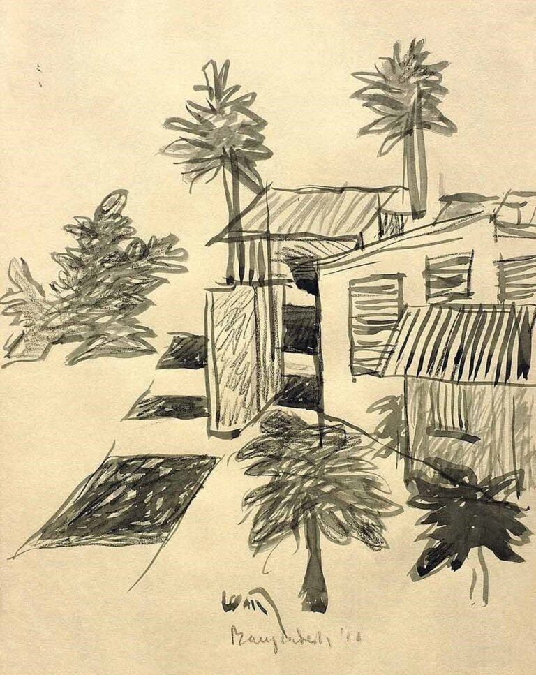 KG Subramanyan | Bangladesh Drawings | 2010 | Watercolor on paper | 10.75 x 8.75 Inches