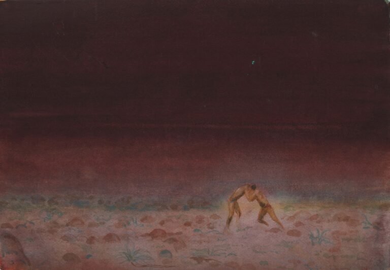 Sujith SN | Prologue | 2024-25 | Tempera on paper | 12 x 16 Inches