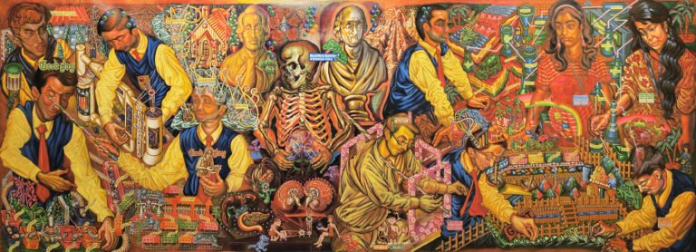 Anirban Mitra | Science Exhibition CST / GST | 2017-25 | Acrylic on canvas | 73 x 195 Inches