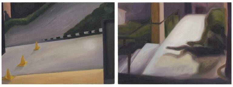 Ritika Sharma | Close to Identify | 2024 | Oil on panel (Diptych) | 7.5 x 10 Inches each