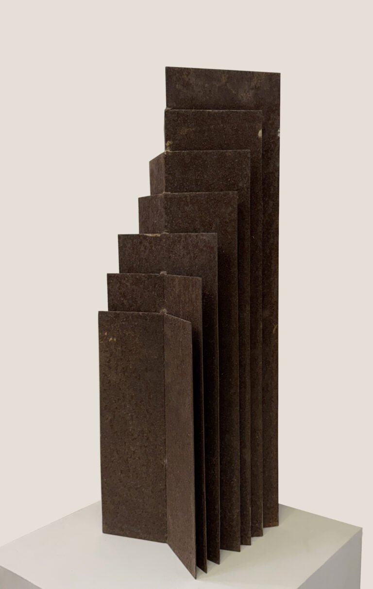 Teja Gavankar | Pillar | 2025 | Corten steel | 24(H) x 7(W) x 7(D) Inches
