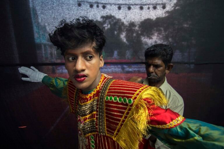 KR Sunil | Chavittu Nadakam—Storytellers of the Seashore (Backstage) | Photographic print on archival hahnemuhle paper. Limited edition 1 of 5 + 2 AP (Set of 16 units) | 20 x 30 Inches