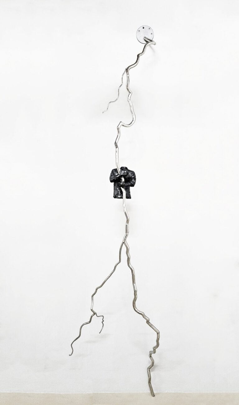 Lakshman Rao Kotturu | Hug | 2025 | Stainless steel and fiberglass | 90(H) x 23(W) x 20(D) Inches