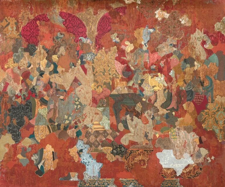 Manjunath Kamath | In Search of Restless Red | 2025 | Acrylic on canvas | 60 x 72 Inches