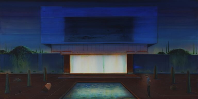 Sujith SN | Archipelago | 2024 | Tempera on paper | 40 x 80 Inches