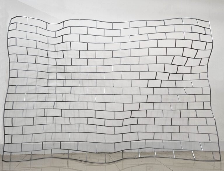 Teja Gavankar | Wall II (Series: Home) | 2025 | Mild steel | 79(H) x 117(W) x 18(D) Inches
