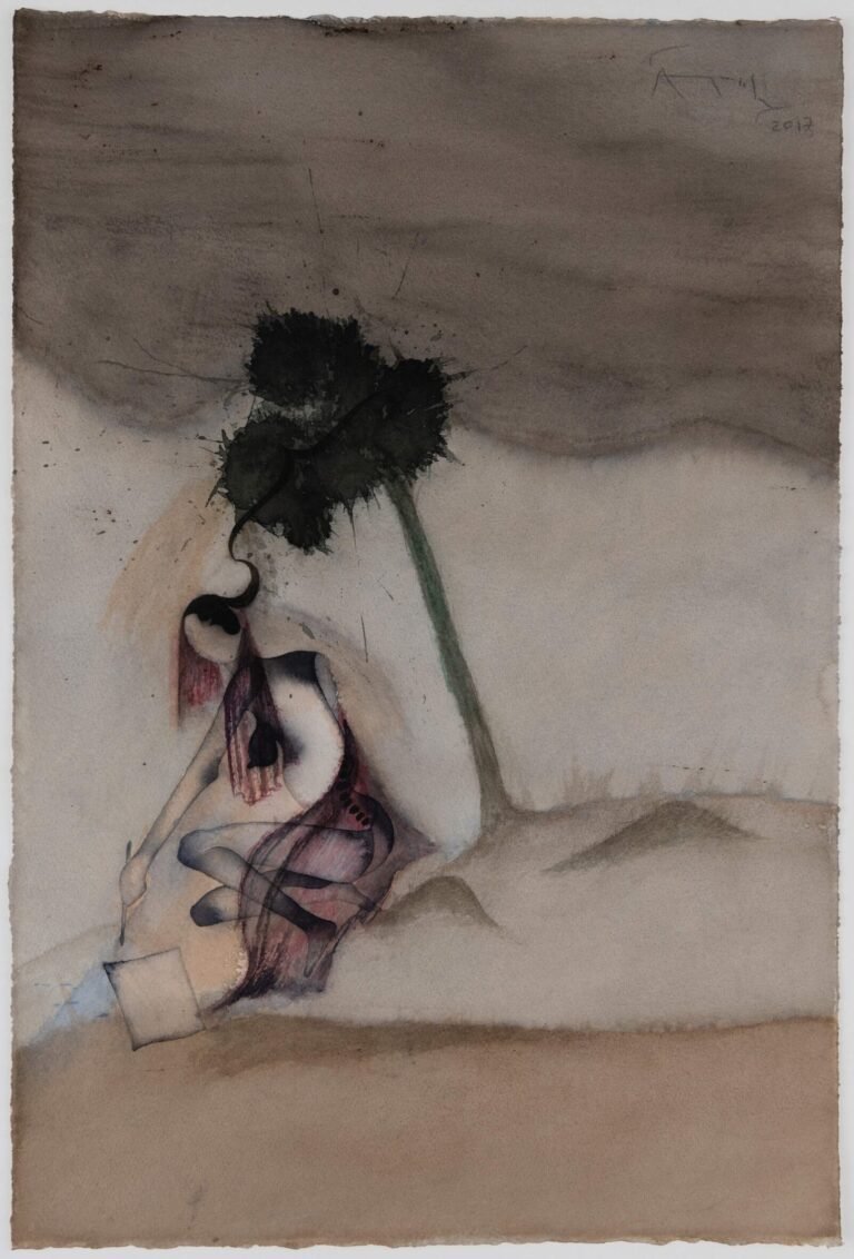 Atul Dodiya | Morning Raga | Watercolour on paper | 22 x 15 Inches | 2017