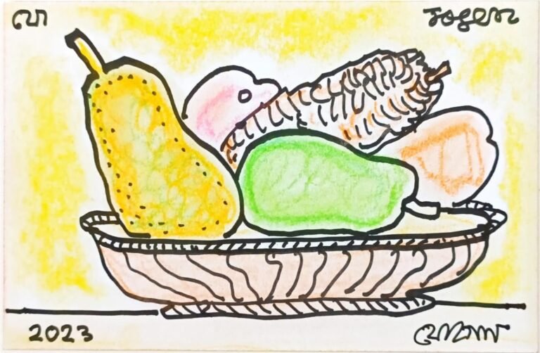 Jogen Chowdhury | Untitled | Mixed media on paper | 4 x 6 Inches | 2023