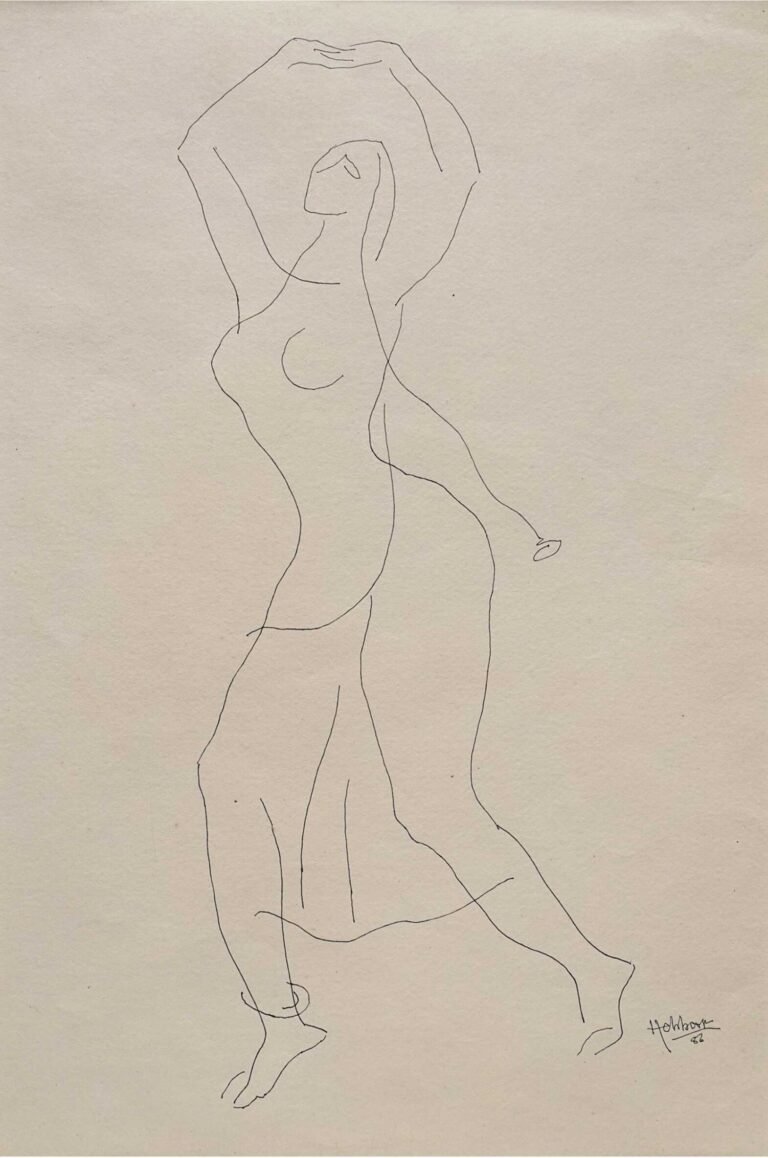 KK Hebbar | Untitled (Dancer) | Ink on paper | 18 x 12 Inches | 1986