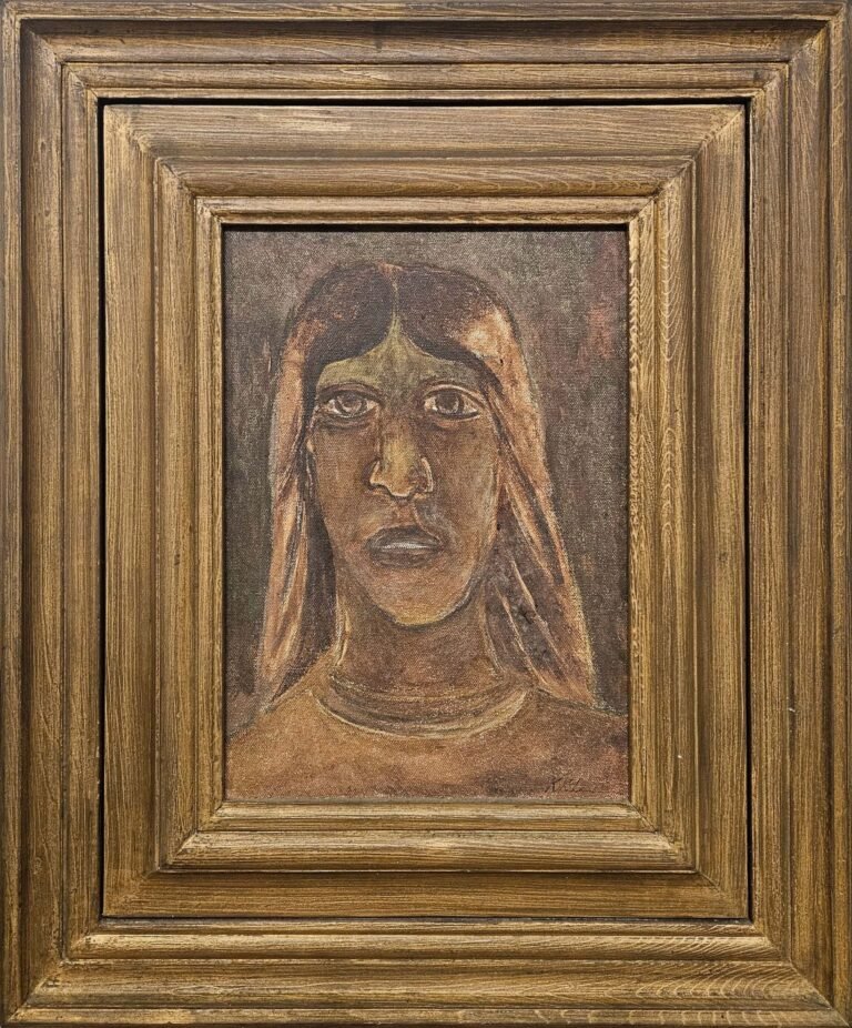 Krishen Khanna | Head | Acrylic and oil on canvas | 14 x 10 Inches