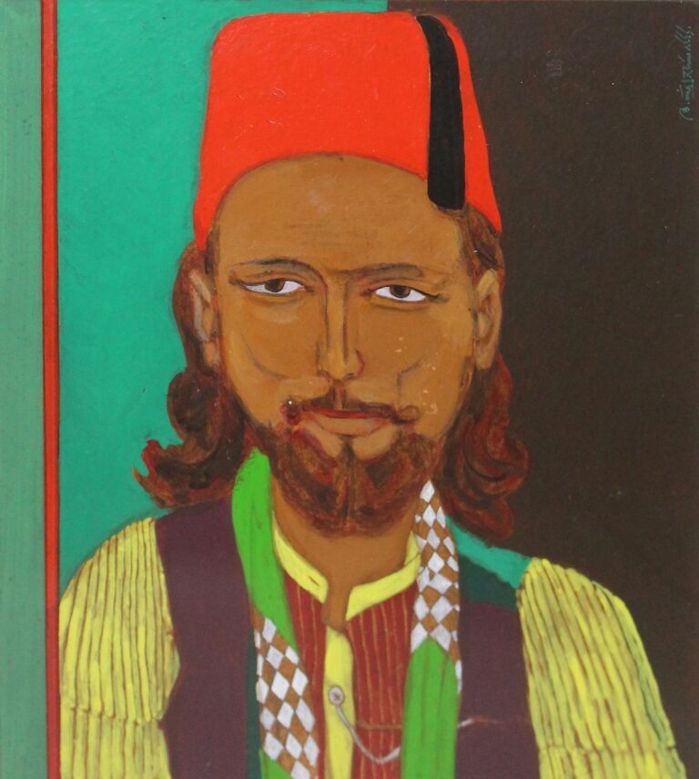 Laxma Goud | Untitled | Oil on board | 11.5 x 10 Inches | 1999