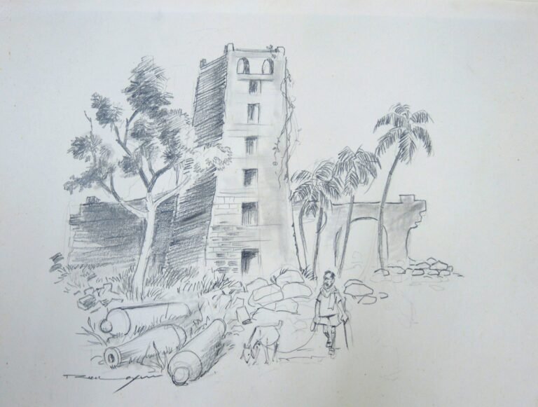 RK Laxman | Untitled | Drawing on paper | 10.5 x 14 Inches | 1998