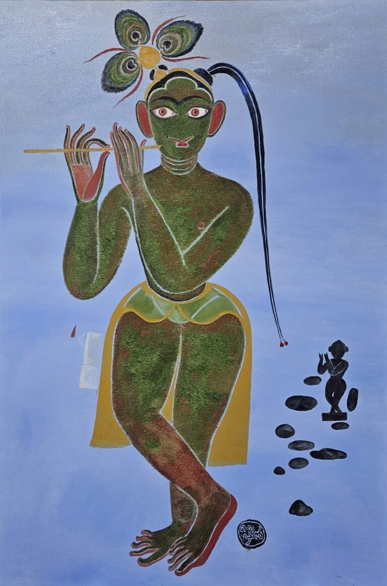 Shine Shivan | Govardhan | 2025 | Oil on canvas | 72 x 48 Inches