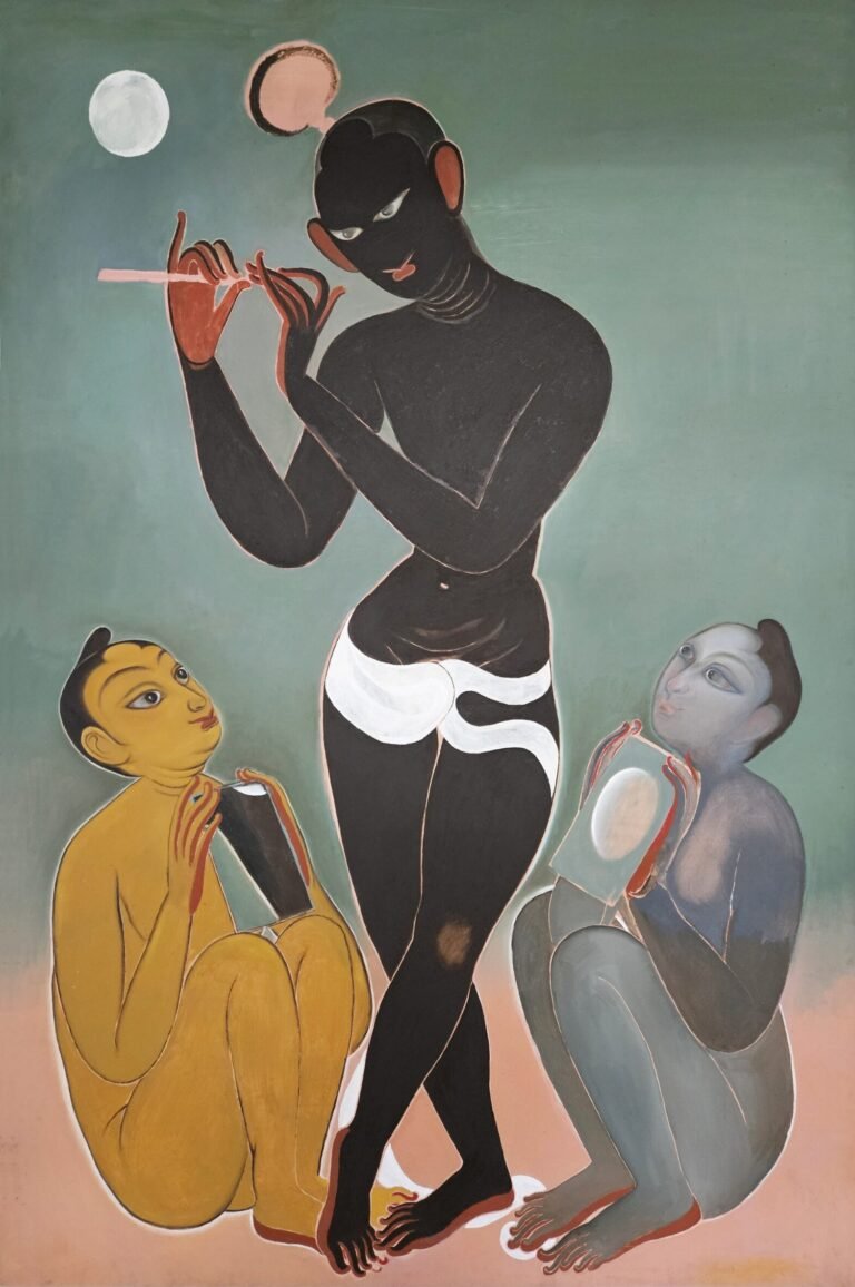 Shine Shivan | Paaras | 2025 | Oil on canvas |  108 x 72 Inches