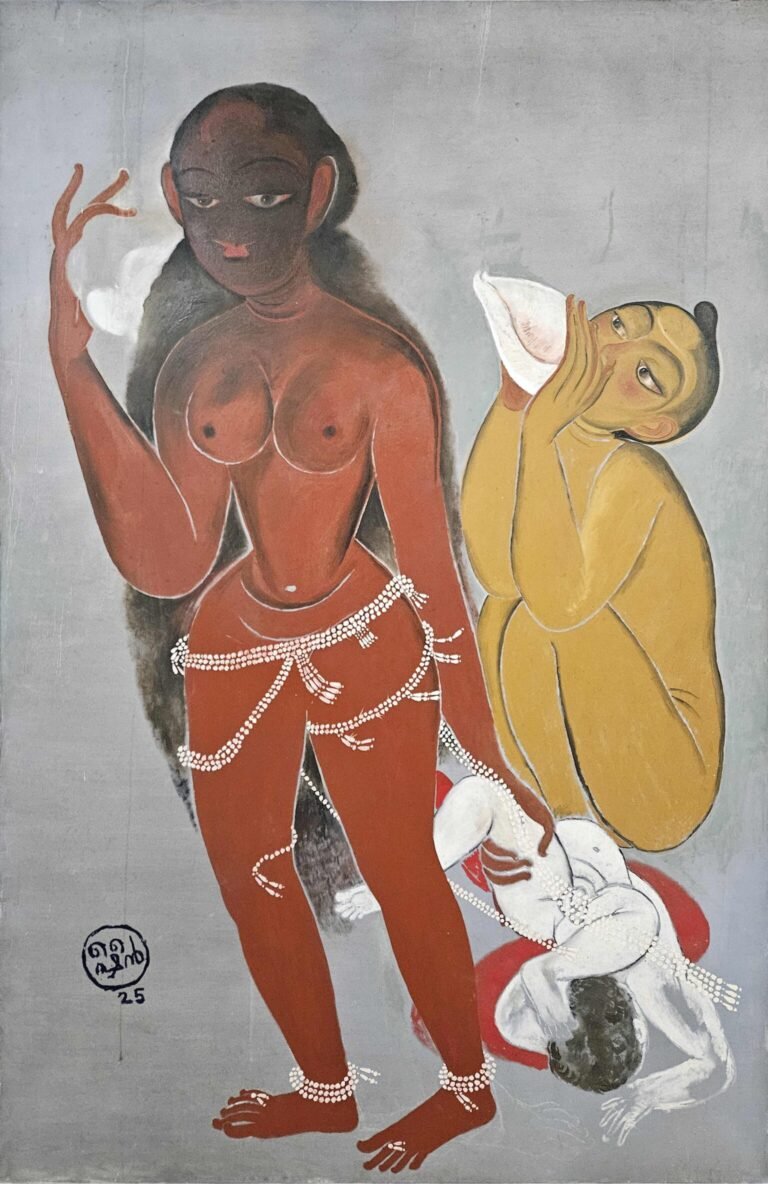 Shine Shivan | Aparajitha | 2025 | Oil on canvas |  108 x 72 Inches