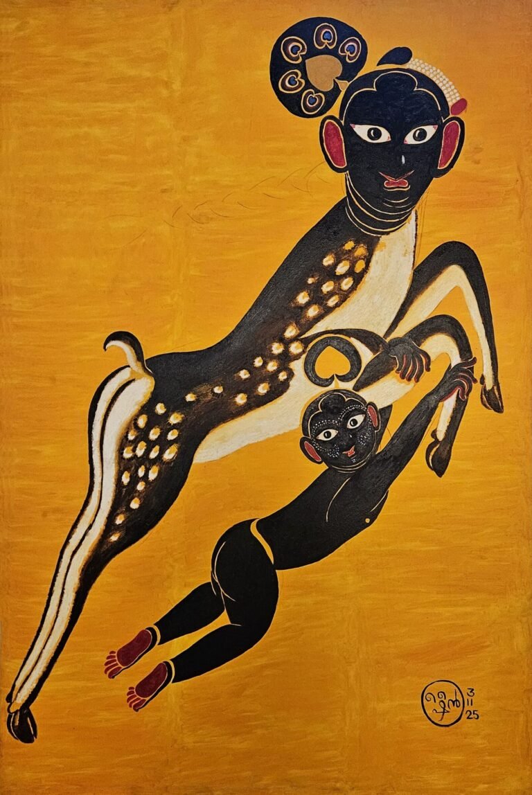 Shine Shivan | Bharat Samvad | 2025 | Oil on canvas |  108 x 72 Inches