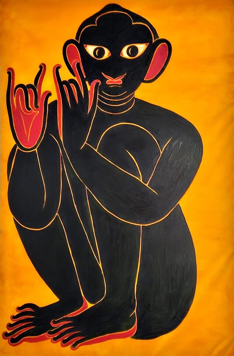 Shine Shivan | Ami Atmaja | 2025 | Oil on canvas |  108 x 72 Inches