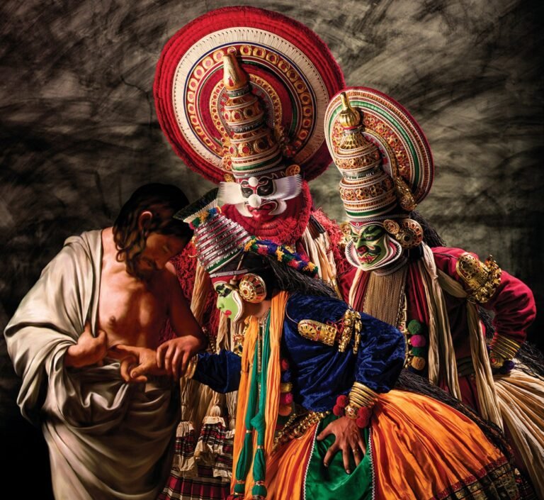 Vivek Vilasini | Between One Shore And Several Others (After The Incredulity Of Saint Thomas By Caravaggio) | Archival print on canvas. Limited edition 4 of 9 + 1 AP | 37.5 x 41 Inches | 2014