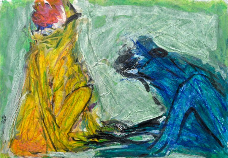 Amit Ambalal | Let’s Be Friends | 2025 | Mixed media on paper | 12 x 16 Inches